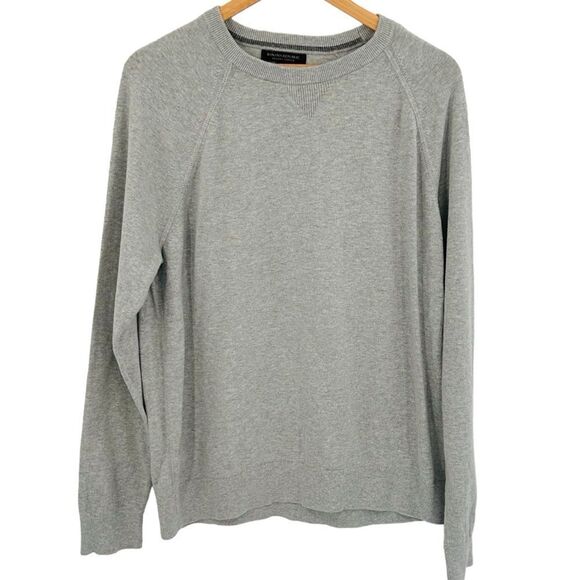 Banana Republic light gray raglan sleeve lightweight cotton sweater size large - Picture 1 of 5